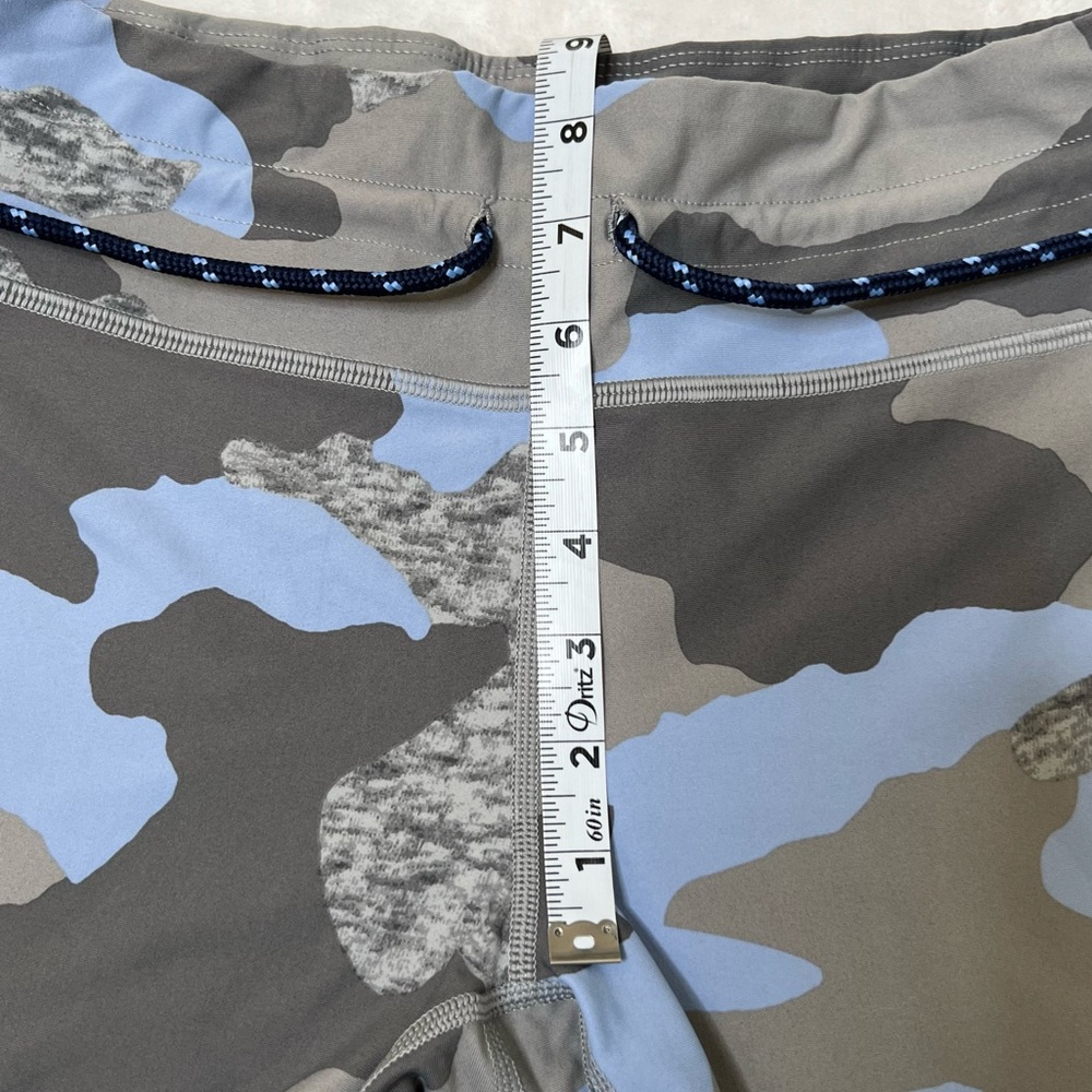 aerie Camo Leggings Drawstring Chill Play Move Gym Workout Gray Blue Medium M - Picture 13 of 15
